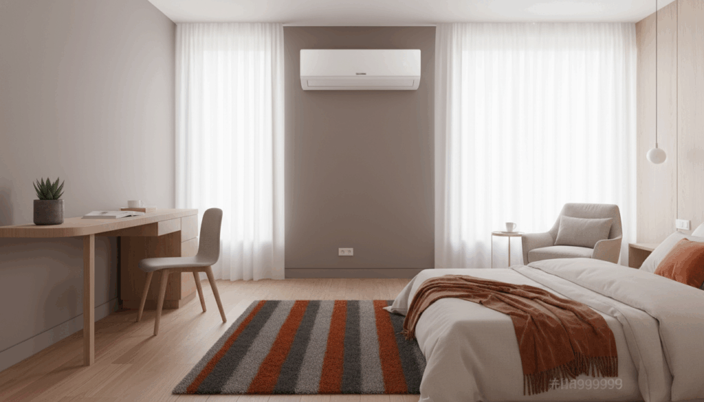 Unité intérieure de climatisation mono-split dans une chambre moderne – Innovasun Var