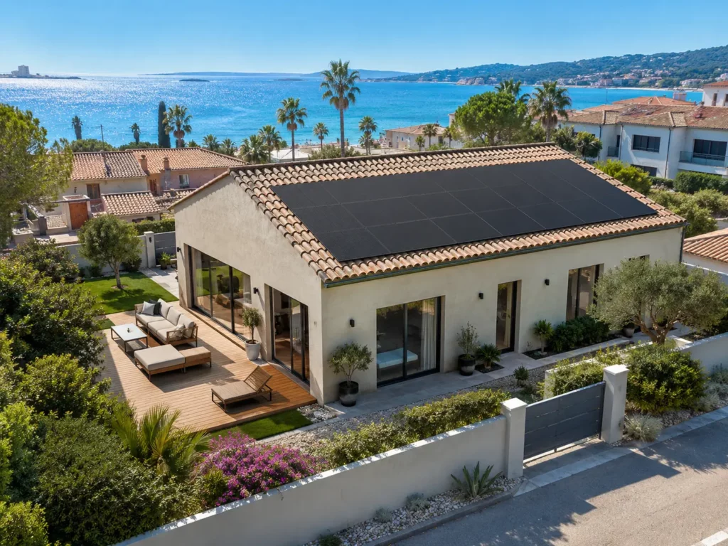 Installation photovoltaïque de 8,5 kWc sur une maison de 130 m² dans le Var