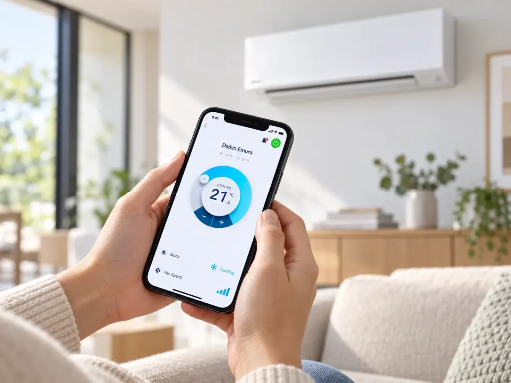 Application de pilotage à distance d'une climatisation réversible sur smartphone